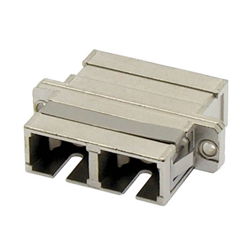 SC/UPC Multimode Duplex Fiber Optic Coupler with Flange, Metal SC/UPC Multimode Duplex Fiber Optic Coupler with Flange, Metal